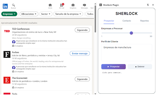 Sherlock Pro :: AI-powered LinkedIn Sales Navigator prospecting assistant with voice control.
