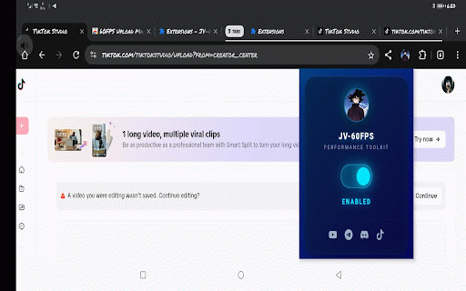 60FPS Studio old method :: Enable 60 FPS video uploads on TikTok Studio with a single toggle. Fast, lightweight, and easy to use.
