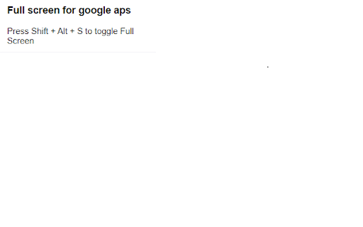 Full screen for Google applications :: True full screen mode for Google applications - slides, sheets, documents, meet