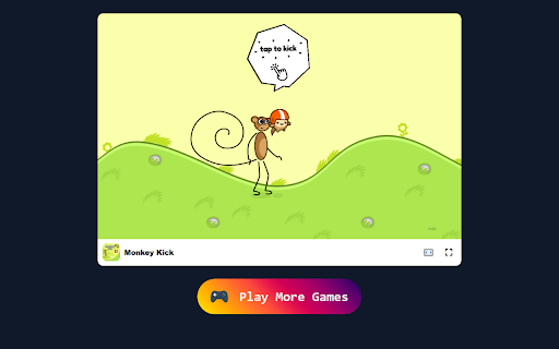 Monkey Kick Game - Help the monkey kick his friend as far as possible! :: Help a playful monkey kick coconuts to reach Monkey Village in this addictive skill game!