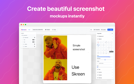 Skreenme - Screenshot Editor :: Create beautiful screenshot mockups instantly. Professional annotations and editing tools.