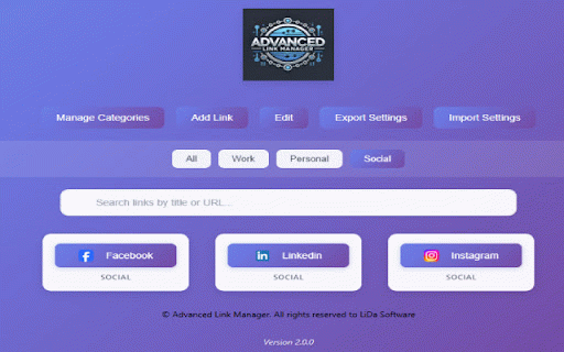 Advanced Link Manager :: Manage your links easily with this extension