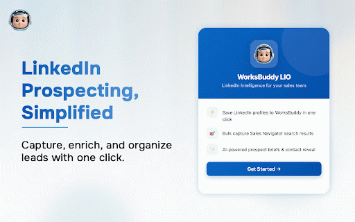 WorksBuddy LIO — LinkedIn Intelligence :: Send LinkedIn profiles and post URLs to WorksBuddy LIO for enrichment and tracking.