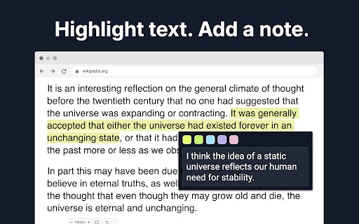 Annotate Website :: Use Annotate Website chrome extension to annotate websites and PDF files. A simple annotation tool to highlight text and keep notes.