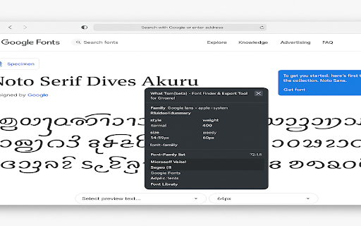 What Font: Font Identifier & Style Inspector for Websites :: Instantly detect and inspect fonts on any website.
Identify font family, size, color, and spacing with one click.