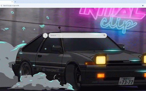 Toyota AE86 Trueno Drifting Live Wallpaper :: Toyota AE86 Trueno drifting with turquoise smoke under vibrant neon synthwave lights.