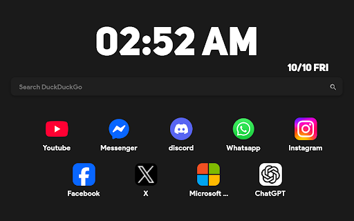 Cool New Tab :: Replaces the new tab page with a cool bloat-free tab