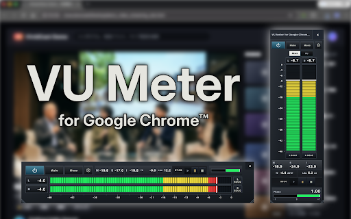 VU Meter for Google Chrome™ :: Peak, VU, loudness, and phase meter for Google Chrome™ tab audio.