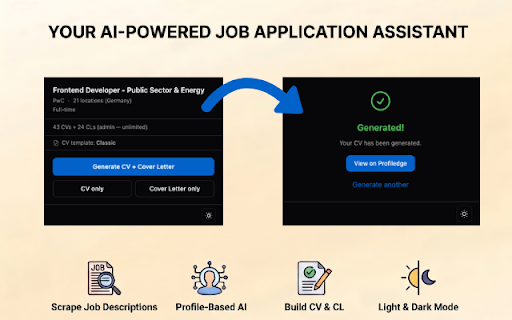 Profiledge :: AI Job Application Copilot — scrape job postings, match skills, generate CVs & cover letters.