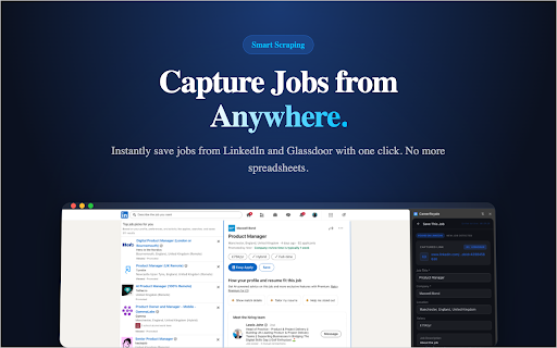 CareerRoyale :: Your AI-powered career co-pilot. Save jobs, optimize your resume, and master your career journey on any major job board.