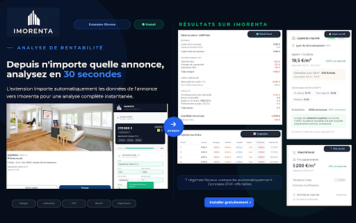 Imorenta - Analyseur Immobilier :: Analysez la rentabilité de n'importe quel bien immobilier en un clic