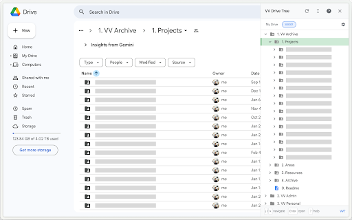 VV Drive Tree :: Fast keyboard-driven tree navigation for Google Drive