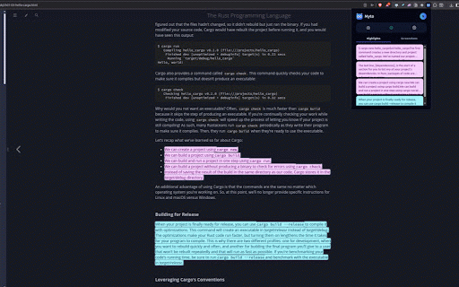Myto :: Turn web highlights into daily AI quizzes. Spaced repetition for reading retention - remember what you read, automatically.