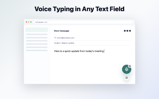 Speech to Text - Voice Typing :: Use real-time voice typing to convert speech to text in any text field on any website.