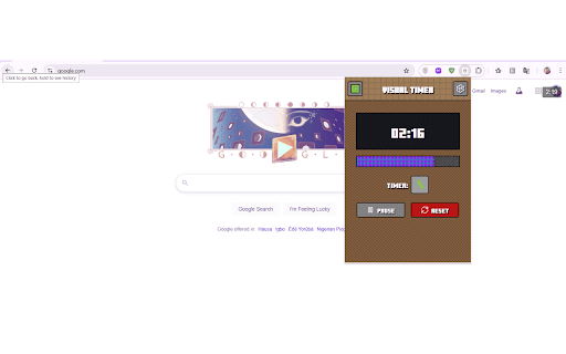 Visual Timer :: A visual timer that changes color over time to help track time visually, with adjustable opacity and choice of UI styles