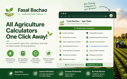 Fasal Bachao – Agriculture Tools :: Quick access to useful agriculture calculators and tools.