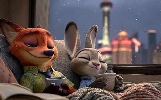 Nick & Judy Relax - Zootopia Live Wallpaper :: Transform your new tab with Nick & Judy from Zootopia in stunning HD live wallpapers. Enjoy charming scenes every time you open...