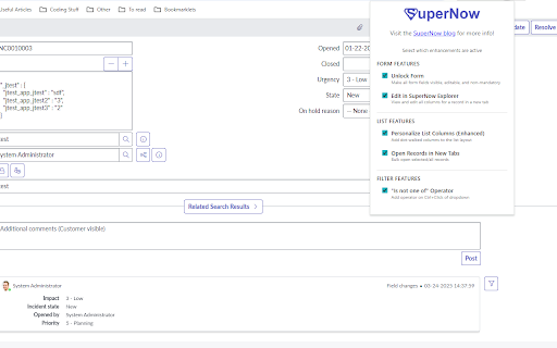 SuperNow - Tool for ServiceNow Super Users :: Unlock your ServiceNow super powers