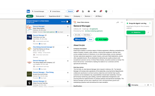 SnapJob: Job Application Assistant :: Save job postings from LinkedIn and apply with your saved SnapJob profile.