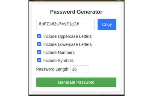 Password Generator :: A simple and secure password generator