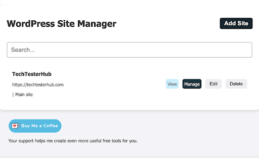 WordPress Site Manager :: Manage your WordPress sites efficiently.