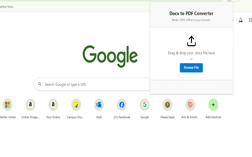 Doc to PDF Converter :: Convert .docx files to PDF directly in your browser. Works offline!