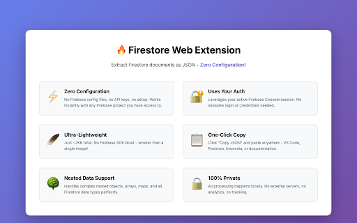 Firestore Web Extension :: A web extension to view Firestore documents as JSON