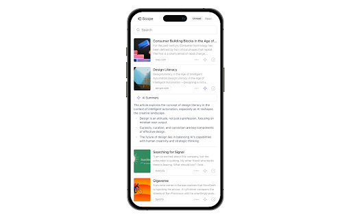 Scope :: Save content directly to Scope via this extension!