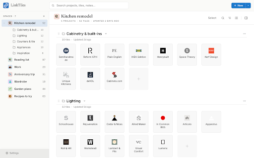 LinkTiles :: Organize your bookmarks in a tile-based dashboard