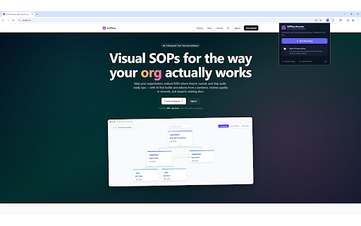 SOPFlow Recorder :: Record any browser workflow once. SOPFlow turns the captured clicks and screenshots into an editable Standard Operating Procedure.