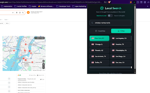 Local Search :: Search Google from different locations worldwide without a VPN