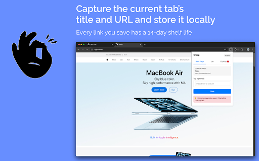 Grasp - Save Web Content :: Capture and save web pages with reasons and tags