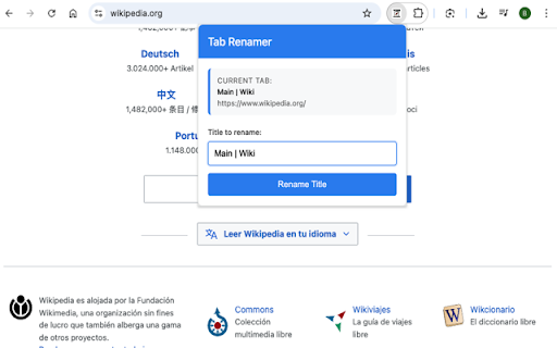 Tab Renamer :: Rename your browser tabs easily