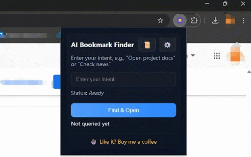AI Bookmark Finder :: Find and open bookmarks quickly using AI-powered intent matching