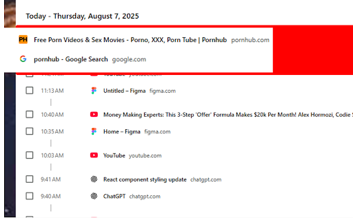 WipeOutx :: Removes browsing history for specified sites.