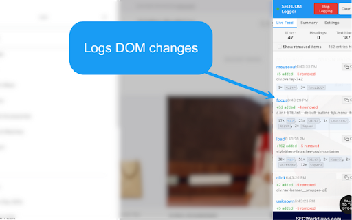 SEO DOM Logger :: Track and log dynamic DOM changes for SEO analysis