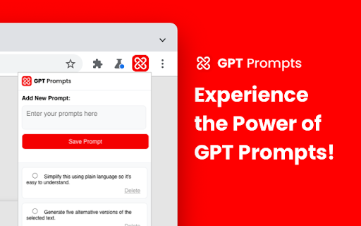 GPTPrompt :: You can define your own prompts for GPT and use them in the browser.