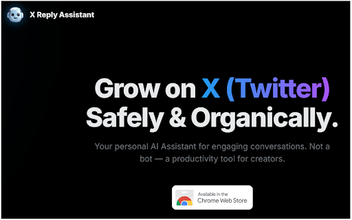 X Reply Assistant :: Boost X engagement 10x with AI. Smart replies, custom personas, and the new Shadow Pilot for automated workflow optimization.
