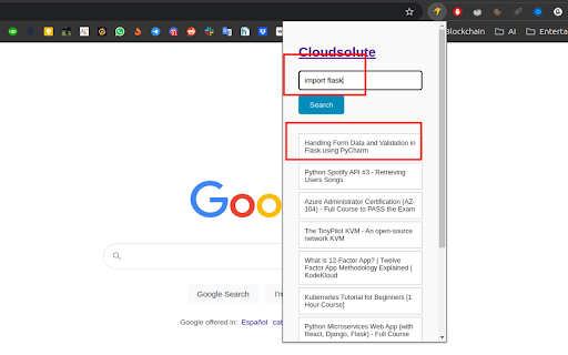 CloudSolute Chrome extension :: Search for strings, words or phrases in YouTube videos using OCR (read text from images)