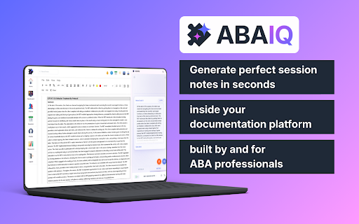 ABAIQ :: Generate ABA session notes instantly