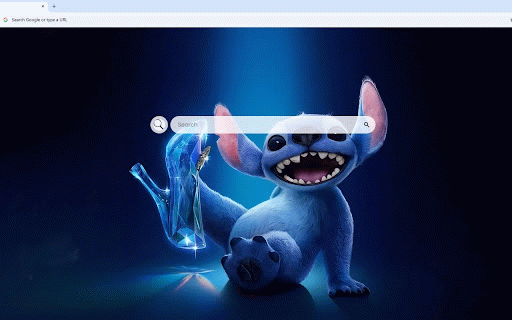 Stitch Blue Live Wallpaper :: Stitch with glowing blue crystal against dark mystical background with flowing energy.