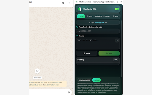 WhatSender Pro – Free WhatsApp Bulk Sender & Automation Software :: Professional WhatsApp Bulk Message Sender - Send bulk messages to contacts and groups directly from your PC