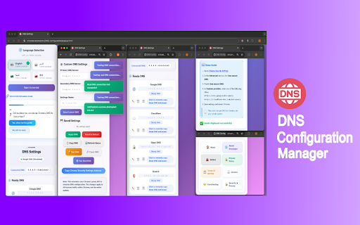 DNS Configuration Manager :: Chrome DNS management extension - Easy switching between different DNS servers with multilingual support