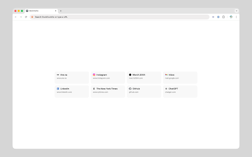 New Tab Bookmarks :: Replace the new tab page with a clean, draggable bookmarks grid.