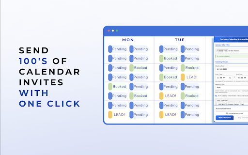 Outlook Calendar Automation :: Automate calendar invites for Outlook with role-based templates, custom time windows, and timezone-aware scheduling