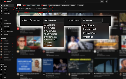FilterTube: Youtube Home Filter :: Filter YouTube homepage videos by duration and watch status. Find videos that match your preferences without scrolling.