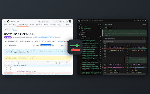 DiffsHub Toggle :: Toggle between matching GitHub and DiffsHub pages with one keyboard shortcut.