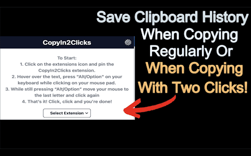 CopyIn2Clicks: Clipboard History & Text Saver :: Effortlessly save, manage, and retrieve clipboard or copy history. Boost productivity by copying texts in just two clicks!