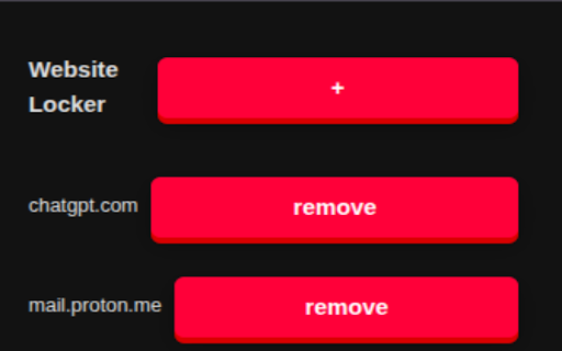 Website Locker :: Lock access to websites with a password.