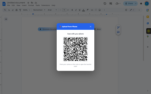 Pic to PC :: Transfer photos from your phone into any file upload, paste anywhere, or save to PC — no app, no account, no cloud.
